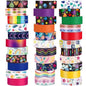 TaoBary 33 Rolls Holiday Plaid Washi Tape, 15 mm Seasonal Washi Tape Set Bohemian Colorful Vintage Cute for Card Wrapping Craft(Cool Style)