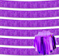 6 Pack 10 Ft Purple Foil Fringe Garland Metallic Streamers Tinsel Banner Wall Hanging Garland Backdrop for Parade Floats, Halloween, Christmas, Thanksgiving, New Year Party Decorations