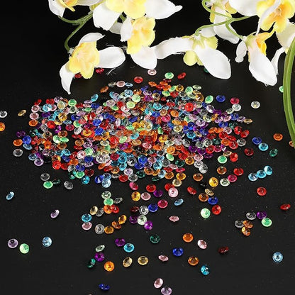 PATIKIL 10000 Pcs Wedding Table Scatter Confetti Crystals 4.5mm Acrylic Diamonds Vase Fillers Gems for Table Centerpiece Decorations Party Vase Beads, Light Blue