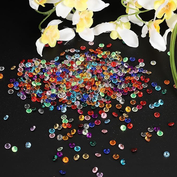 PATIKIL 10000 Pcs Wedding Table Scatter Confetti Crystals 4.5 mm Acrylic Diamonds Vase Fillers Gems for Table Centerpiece Decorations Party Vase Beads, Sapphire Blue