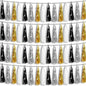 4P Black Gold Silver Foil Fringe Metallic Tassel Garland, Tassels Banner Streamers for Parade Floats, Bachelorette, Wedding, Birthday, Halloween, Christmas, Bridal/Baby Shower Party Decorations