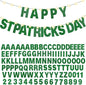 TaoBary 112 Pcs DIY Letter Kit Glitter Customizable Banner Letters Include 107 Letters and Numbers 3 Rope and 2 Needles for Birthday Halloween Christmas Wedding Valentine Party Decor(Green)