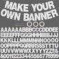 BEISHIDA 116 PCS Glitter Color White DIY Letter Banner Kit Make Your Own Banner，Including 111 Letters and Numbers 3 Rope and 3 Threading Device,Customized for Birthday Graduation Wedding Party Decor
