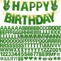 167Pcs DIY Glitter Customizable Banner Kit Custom Banner DIY Happy Birthday Letter Banners Personalized Banners Decor for Christmas St.Patrick's Day Birthday Party Decorations Supplies(Glitter Green)
