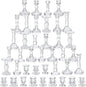 Mumufy 40 Pcs Glass Crystal Taper Candle Holders Clear Glass Candlestick Holder Fit 0.8 Inch Candles Crystal Decorative Candle Stand Centerpiece Table Wedding Dining Party (Classic,Clear)