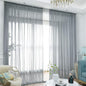 L&TEC Window Light Gray Sheer Curtains 90 Inches Long 2 Panels Sheer Curtain Basic Rod Pocket Panel for Bedroom Children Living Room Yard Kitchen (Light Gray, 52" W x 90" L | 2 pcs)