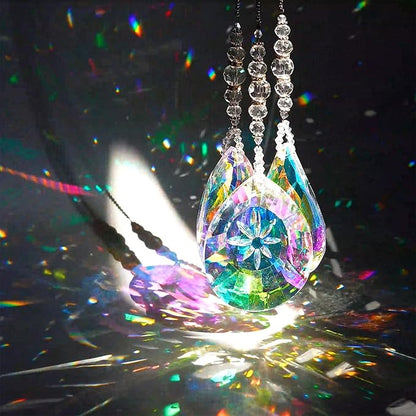 YU FENG 3PCS Crystal Suncatcher Pendant for Decor Hanging Glass Prism Rainbow Maker Light Catchers