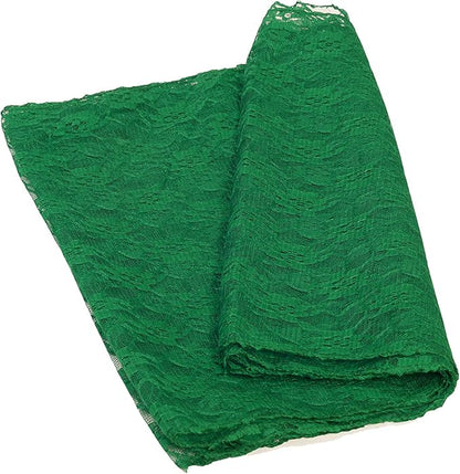 MDS Pack of 12 Wedding 12 x 108 inches Satin Table Runner for Wedding, Decorations for Birthday Parties, Banquets, Graduations, Engagements, Runners fit Rectangle, Round Table- Hunter Green
