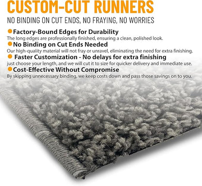 Ottomanson 2' x 3' Shaggy Area Rug - Plush & Cozy Non-Slip Carpet for Bedroom, Living Room & Nursery - Non Shedding & Durable for High-Traffic Areas, Gray