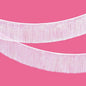 KatchOn, White Iridescent Fringe Banner - 6.5 Feet, Pack of 2 | Iridescent Fringe Garland for Bachelorette Party Decorations | Iridescent Tinsel Garland for Halloween Decor, Christmas Decorations