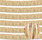 6 Pack 10 Ft Champagne Gold Foil Fringe Garland Metallic Streamers Tinsel Banner Wall Hanging Garland Backdrop for Parade Floats, Halloween, Christmas, Thanksgiving, New Year Party Decorations
