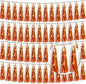 4P Metallic Fringe Tassel Banner Garland Foil Tinsel Streamer Wall Hanging Curtain Backdrop Banner for Parade Floats, Halloween Decorations, Christmas Day, Fall, Thanksgiving Party Decoration(Orange)