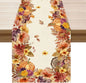 XCHI Fall Color Wild Flowers Watercolor Table Runner Table Decoration for Kitchen Dining Dinner Autumn Home Decor 13x36 Inch