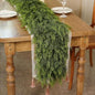 5FT Real Touch Cedar Garland - Artificial Christmas Garland Fake Green Faux Thick and Lush Pine Needles Garlands for Table Fireplace Mantle Holiday Home Indoor Outdoor Decor (2PCS)