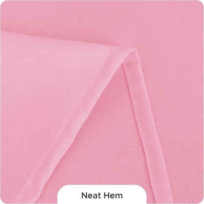 Fitable 8 Pack Round Tablecloths: Stain Resistant Wrinkle Free Circle Table Clothes, Washable Reusable Polyester Table Covers for Wedding Party Birthday Banquet Reception(Pink, 84 Inch)