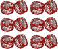 Handmade Round Red Mesh Napkin Rings Set of 12 Holder for Dinning Table Parties Everyday, Dia: 2 Inch