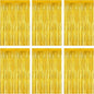 Gold Foil Fringe Curtain 3.3×8.3FT 6 Packs, Metallic Tinsel Curtains Party Streamers for Birthday Graduation Baby Shower Decoration (6pcs,3.3FT×8.3FT, Gold)