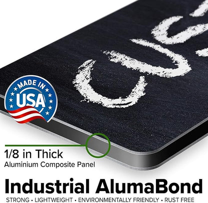 Custom Sign, Custom Street Sign, 11 Font Colors, 13 Font Styles, 4 Hole Options, 22 Sizes, 6x24 Inches, Rust Free DiBound, Fade Resistant, Made in USA by My Sign Center (Chalkboard Black)