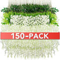 Wisteria Hanging Flowers,Fake Hanging Flowers,Wisteria artificiales Garland for Home Wedding Arch Floral Party Garden Ceremony Outdoor Decor,3.6 feet Long(150,White)