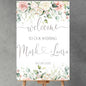 Personalized Wedding Welcome Sign, Welcome To Our Wedding Sign, Blush Pink Wedding Welcome Sign | Soft Pink Editable Welcome Poster | Floral Printable Wedding Welcome Board | Editable Wedding Sign