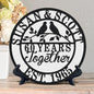 Personalized Christmas Gifts 2025 Best Housewarming Gifts Custom 50th or Any Year Wedding Anniversary Metal Sign Wedding Gifts Personalized Metal Name Signs Monogram Wall Decor