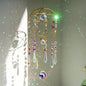 H&D HYALINE & DORA Colored Prisms Crystal Suncatcher Gold Window Sun Catcher Hanging Wind Chime Rainbow Sun Catcher for Home Garden Porch