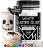 MONÉGASQUE White Edible Glitter for Drinks 15g – Edible Glitter for Cakes & Cocktails - Halloween Sprinkles White Luster Dust for Cocktail, Cake Decorating, Food Decorations Spray - Drink Shimmer