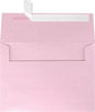LUXPaper A7 Invitation Envelopes | Peel & Press | 5 1/4" x 7 1/4" | Rose Quartz Metallic | 80lb. Text | 50 Qty