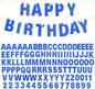 TaoBary 112 Pcs DIY Letter Kit Glitter Customizable Banner Letters Include 107 Letters and Numbers 3 Rope and 2 Needles for Birthday Halloween Christmas Wedding Valentine Party Decor(Dark Blue)