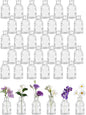 Glass Bud Vases Set of 36, Small Flower Vase in Bulk, Clear Mini Ribbed VaseS for Centerpieces, Modern Wedding Reception Table Decorations