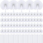 MCEAST 160 Pack Folding Wedding Paper Fans White Handheld Folding Fan Round Shaped Wedding Fans with Plastic Handle for Wedding Birthday Party Favors Supplies Home Decoration (Round)