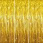 GOER 3.2 ft x 9.8 ft Metallic Tinsel Foil Fringe Curtains Party Photo Backdrop Party Streamers for Birthday,Graduation,New Year Eve Decorations Wedding Decor (Gold,3 pcs)