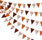 pinkblume Fall Party Decorations Maple Leaf Pennant Banner Triangle Hanging Flag Bunting for Autumn Thanksgiving Birthday Wedding Bridal Baby Shower Engagement Bachelorette Harvest Party Supplies