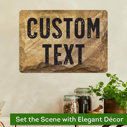 Custom Sign, Custom Street Sign, 11 Font Colors, 13 Font Styles, 4 Hole Options, 22 Sizes, 10x14 Inches, Rust Free DiBound, Fade Resistant, Made in USA by My Sign Center (Stone)