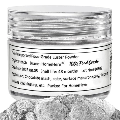 HomeHere Edible Luster Dust Food-Grade Glimmer Powder Glitter for Cake Decorating 7g, Edible Sprinkle Glitter for Cocktails Drinks Baking Candy Dessert Chocolate Vegan Tasteless