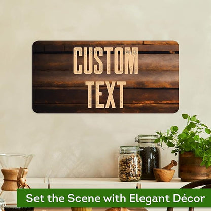 Custom Sign, Custom Street Sign, 11 Font Colors, 13 Font Styles, 4 Hole Options, 22 Sizes, 9x18 Inches, Rust Free DiBound, Fade Resistant, Made in USA by My Sign Center (Vintage Wood)