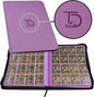 TopDeck 1000 Card Binder - TCG Portfolio - 16 Pocket Card Binder - Ringless Binder Compatible with Pokemon Cards, Yu-Gi-Oh, Magic the Gathering, and More - Side Load Sleeves - Cards Album (Purple)