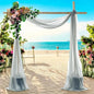 MDS Halloween Chiffon Draping Fabric - 2 Panel, 30" Wide x 75ft Long - Sheer Spooky Arbor & Canopy Drapery for Haunted House Backdrops, Party Ceilings, DIY Costumes & Themed Events - Gray