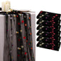 BINBE 6pcs Black Daisy Fall Table Runner Embroidery Gauze 10FT Florals Seasonal Tulle Holiday Birthday Kitchen Dining Table Decor for Home Party