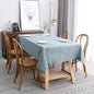 maxmill Lux Faux Linen Table Cloth with Slubby Texture Wrinkle Resistant Anti-Shrink Soft Tablecloth for Kitchen Dining Tabletop for Buffet Banquet Parties Rectangle 60 x 140 Inch Slate Blue