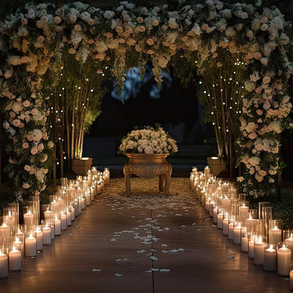 12 Pcs Thin Glass Cylinder Vases 2.5''/3.3'' Diameter 2mm Wall Thickness Clear Flowers Vase Hurricane Floating Candles Holders for Table Centerpieces Wedding Decor (3.3'' X 5.9'',7.9'',9.8'')