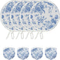 4 Styles Flower Round Foldable Hand Fan Japanese Foldable Fan Style Handheld Compact Cooling Fans,Round Folding Fan for Outdoor Games,Xmas Decoration,Festival,Party Favors,Travel,Events