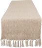 DII Woven Basic Tabletop Collection, Chevron Table Runner, 15x108, Stone