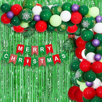 5 Pack Green Foil Curtain Backdrop 3.2ft x 9.8ft Metallic Tinsel Foil Fringe Curtains Streamer Photo Booth Backdrop for Birthday Party Engagement Bachelorette Party Decorations (Green)