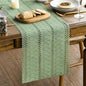 Artoid Mode Light Green Farmhouse Woven Rustic Hollow Table Runner, Seasonal Holiday Hollow Kitchen Dining Table Decoration for Home Party Decor 12x72 Inch