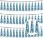 3P Metallic Fringe Tassel Banner Garland Foil Tinsel Streamer Wall Hanging Curtain Backdrop Banner for Parade Floats, Graduation Decorations, Wedding Party Decoration(Light Blue)