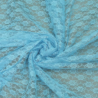MDS Pack of 25Wedding 12 x 108 inches Lace Table Runner for Wedding, Decorations for Birthday Parties, Banquets, Graduations, Engagements, and Runners fit Rectangle, Round Table- Turquoise
