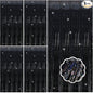 5 Pack Black Photo Backdrop Party Streamers Metallic Tinsel Curtains for Birthday Halloween Decor Bachelorette Wednesday Wizard Party