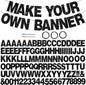 BEISHIDA 116 PCS A-Z Glitter Black DIY Letter Banner Kit Make Your Own Banner，Including 111 Letters and Numbers 3 Rope and 2 Threading Device,Customized for Birthday Graduation Wedding Halloween Party Decor