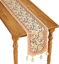 ISAENNE Designer French Elegant Linen Table Runner 71 Inches Long,Farmhouse Lily Pattern Decor Table Runners for Dining Tables,Thanksgiving,Kitchen Tables,Christmas,12"*71"-Aurora A